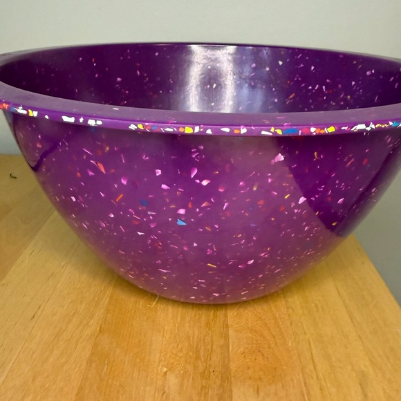 Zak ! Designs bowl purple confetti Large Size 12.5” - Picture 3 of 16